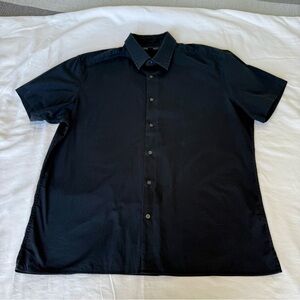 Banana Republic Men’s Black Short-Sleeve Button-Down Shirt SZ XL